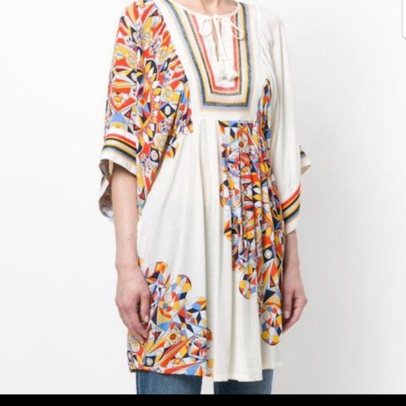 Tory Burch Psycho Geo Geometric Tunic Dress - Picture 2 of 9